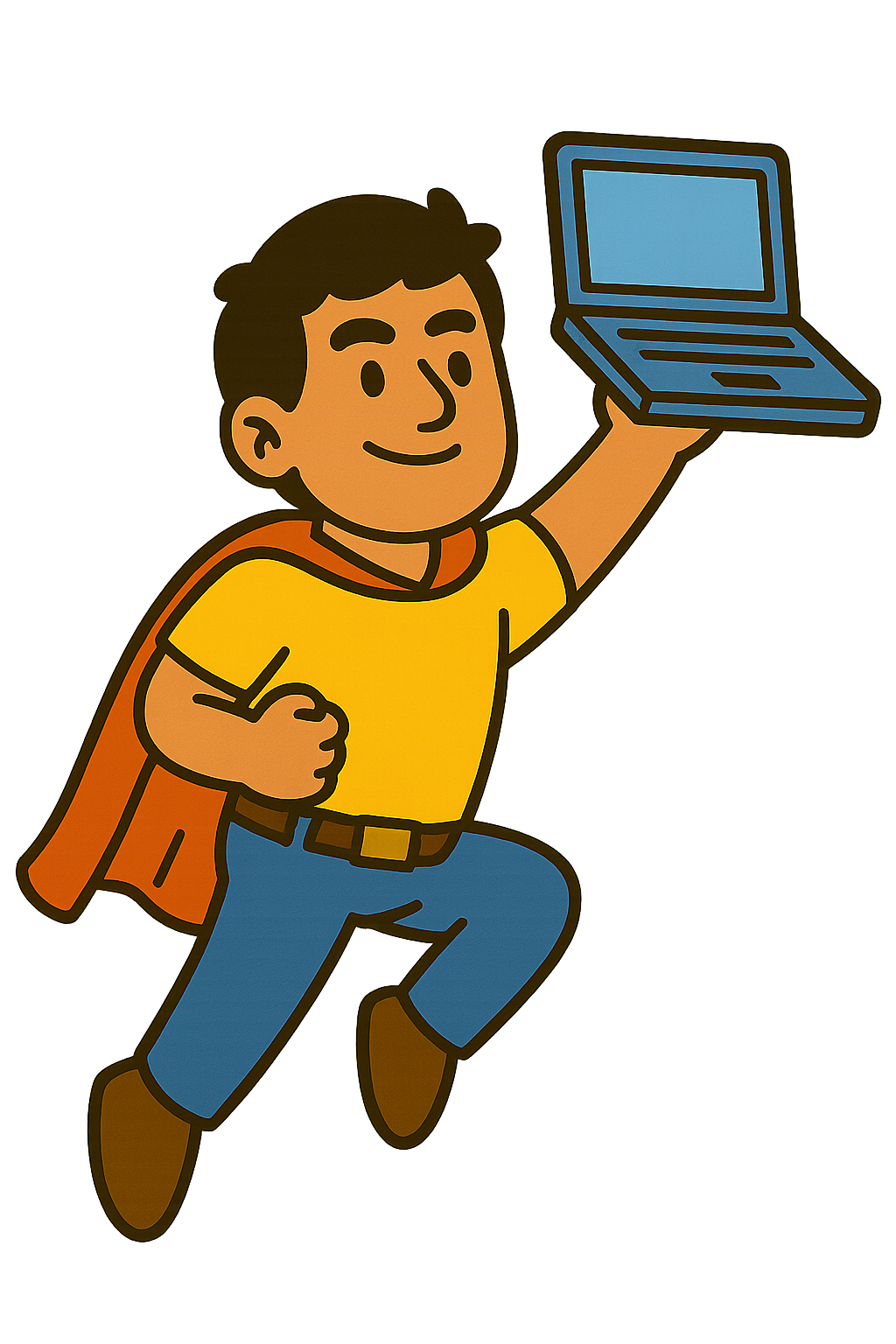 Superhéroe web volando